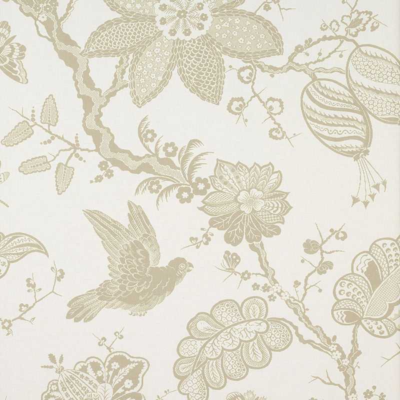 Bali Vine Sandstone 174372 by Schumacher Designer Fabric CLASSIC PRINTS See Sample UNITED KINGDOM . </p><p>Repeat: Horizontal: 54" (137CM) and Vertical: 86" (218CM) 54" WIDE (137CM) - Swanky Fabrics -