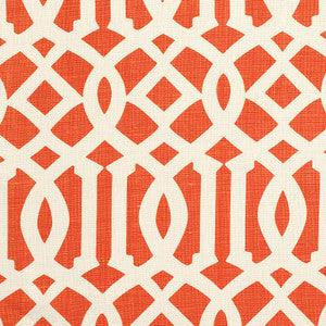 Schumacher Fabric Imperial Trellis Ii Ivory / Mandarin 174410