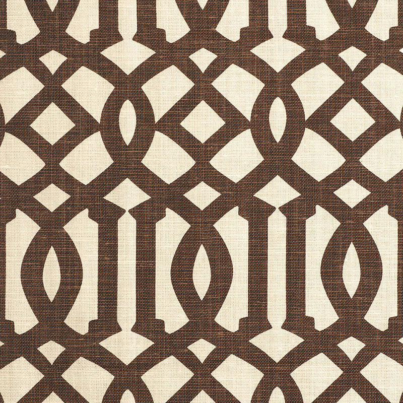 Imperial Trellis Ii Java / Cream 174413 by Schumacher Fabric Schumacher Fabric Imperial Trellis Ii Java / Cream 174413Fabric LINEN 100% BELGIUM </p><p>Repeat: H: HORZ. 6" (15CM) , V: VERT. 12" (30CM) 54 - Fabric Carolina -