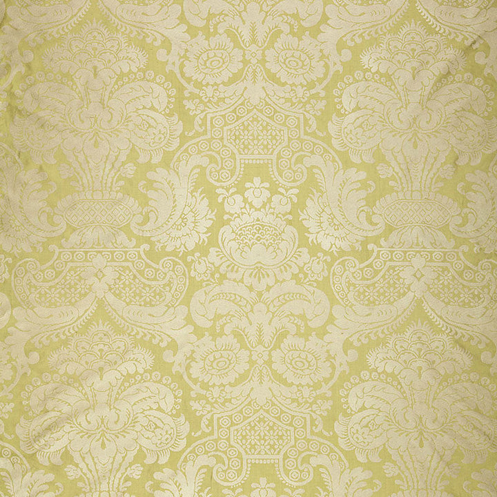 Padova Damask Print Celadon 174421 by Schumacher Fabric Schumacher Fabric Padova Damask Print Celadon 174421Fabric SILK 100% INDIA </p><p>Repeat: H: HORZ. 26" (66CM), V: VERT. 24 1/2" (62CM) 50.875 - Fabric Carolina -