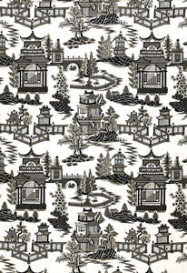Schumacher Fabric Nanjing Smoke 174433