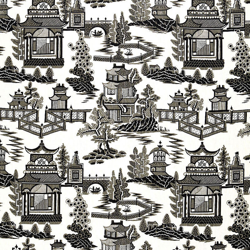Nanjing Smoke 174433 by Schumacher Designer Fabric PRINT HAPPY See Sample UNITED STATES OF AMERICA MEDIUM DUTY </p><p>Repeat: Horizontal: 27" (69CM) and Vertical: 25 1/4" (64CM) 54" WIDE (137CM) - Swanky Fabrics -