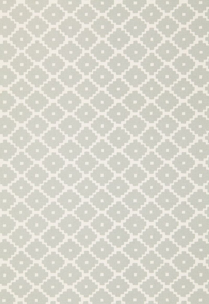Ziggurat Mineral 174481 by Schumacher Designer Fabric Tessera 100% Cotton - Horizontal: 4.5 and Vertical: 6.75 54 - Swanky Fabrics -