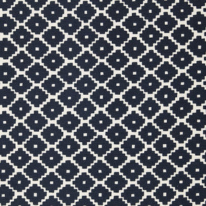Schumacher Fabric Ziggurat Navy 174486