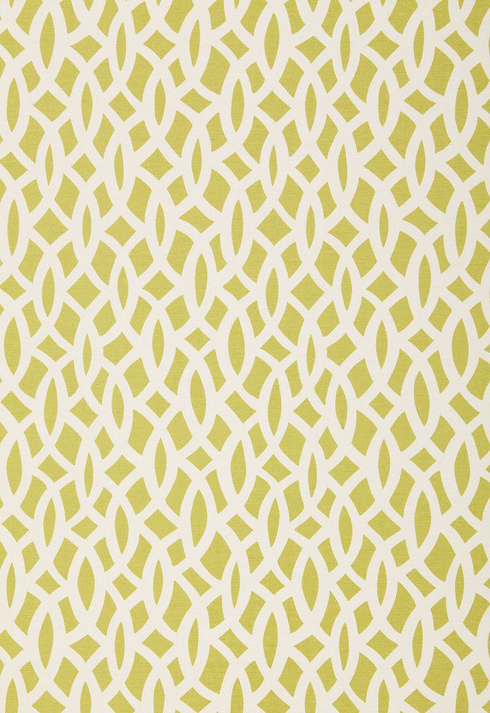 Chain Link Chartreuse 174491 by Schumacher Designer Fabric Tessera 100% Cotton - Horizontal: 6.75 and Vertical: 18 54 - Swanky Fabrics -