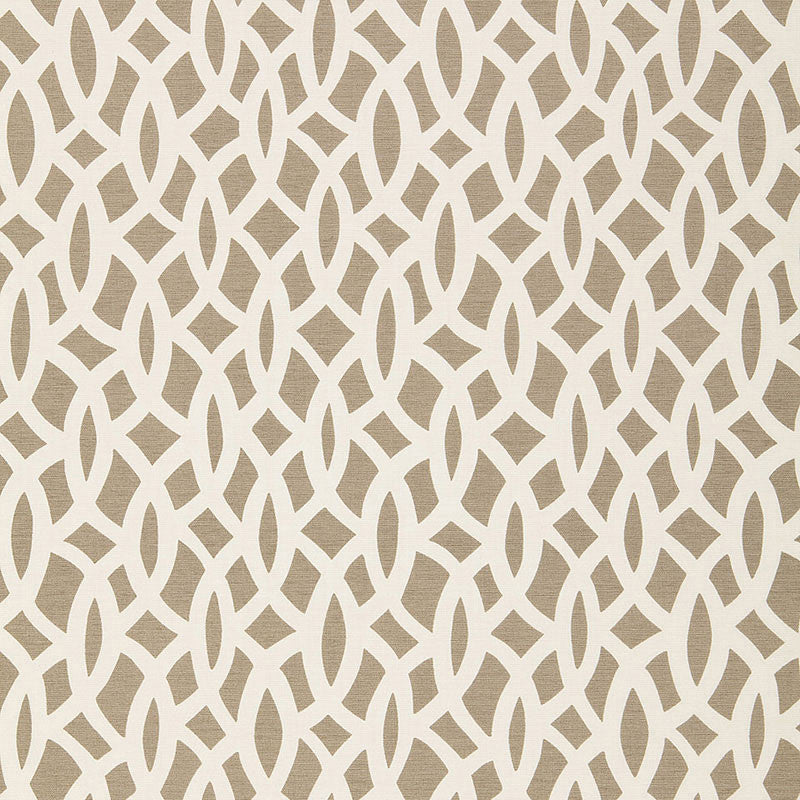 Chain Link Flax 174492 by Schumacher Designer Fabric TESSERA I SMALL PATTERNS See Sample INDIA MEDIUM DUTY </p><p>Repeat: Horizontal: 6 3/4" (17CM) and Vertical: 18" (46CM) 54" WIDE (137CM) - Swanky Fabrics -