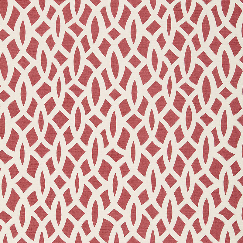 Chain Link Cerise 174493 by Schumacher Designer Fabric TESSERA I SMALL PATTERNS See Sample INDIA MEDIUM DUTY </p><p>Repeat: Horizontal: 6 3/4" (17CM) and Vertical: 18" (46CM) 54" WIDE (137CM) - Swanky Fabrics -