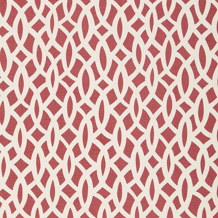 Chain Link Cerise 174493 by Schumacher Designer Fabric TESSERA I SMALL PATTERNS See Sample INDIA MEDIUM DUTY </p><p>Repeat: Horizontal: 6 3/4" (17CM) and Vertical: 18" (46CM) 54" WIDE (137CM) - Swanky Fabrics -