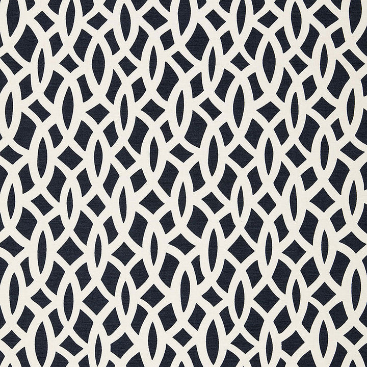 Chain Link Navy 174495 by Schumacher Fabric Schumacher Fabric Chain Link Navy 174495Fabric COTTON 100% INDIA </p><p>Repeat: H: HORZ. 6 3/4" (17CM) , V: VERT. 18" (46CM) 54 - Fabric Carolina -