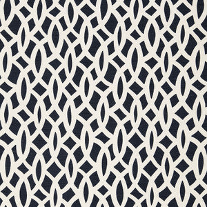 Schumacher Fabric Chain Link Navy 174495