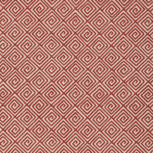 Schumacher Fabric Greek Key Ruby 174502