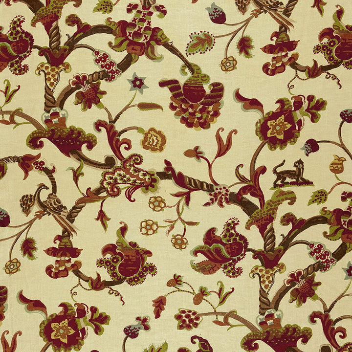 Eastbury Manor Print Jewel 174532 by Schumacher Fabric Schumacher Fabric Eastbury Manor Print Jewel 174532Fabric LINEN 100% THAILAND </p><p>Repeat: H: HORZ. 26 1/4" (67CM) , V: VERT. 53 1/2" (136CM) 52.5 - Fabric Carolina -