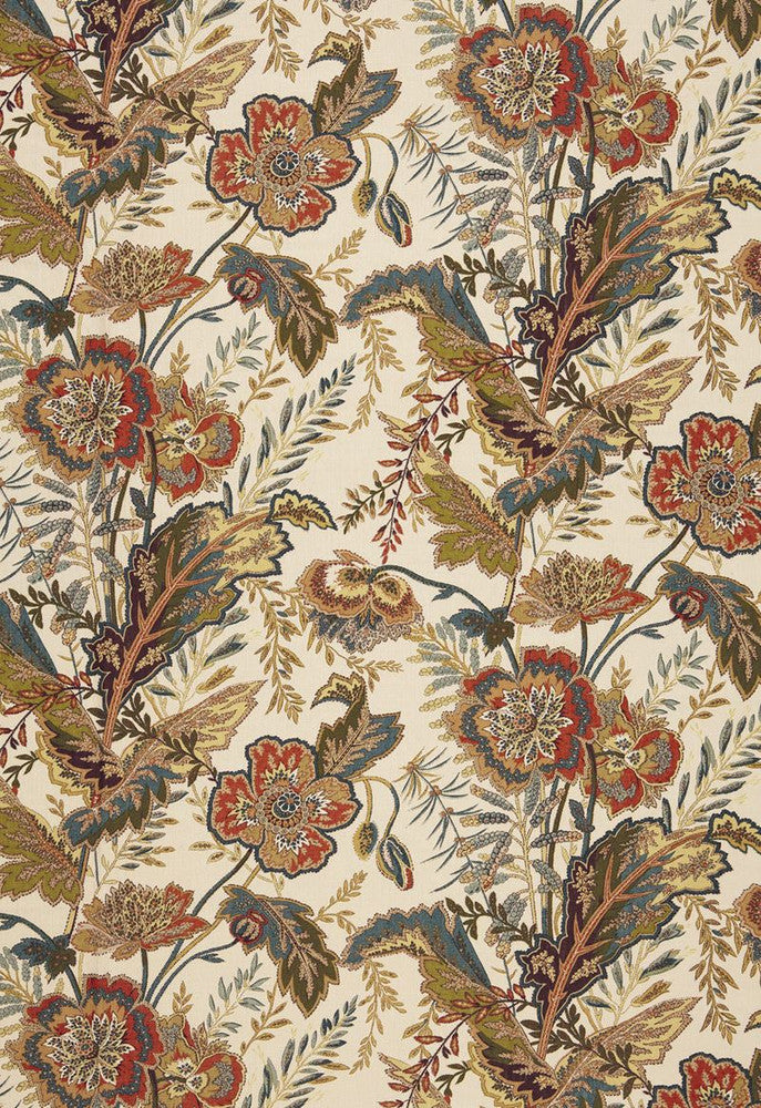 Sandoway Vine Spice 174541 by Schumacher Designer Fabric Schumacher-Classics 100% Linen - Horizontal: 18 and Vertical: 27 54 - Swanky Fabrics -