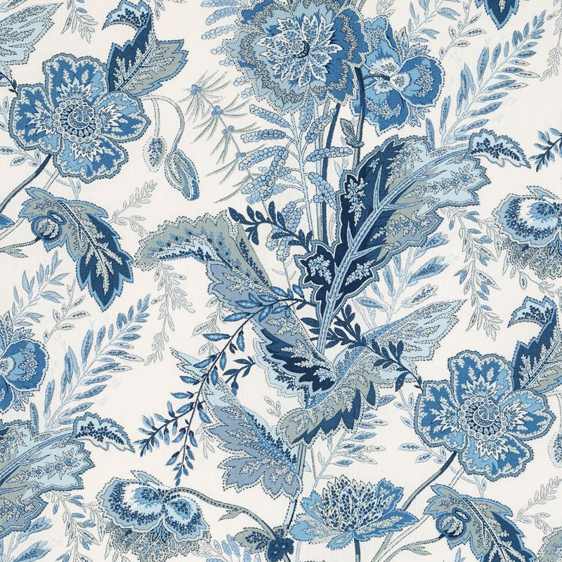 Sandoway Vine Delft 174544 by Schumacher Designer Fabric Schumacher-Classics 100% Linen - Horizontal: 18 and Vertical: 27 54 - Swanky Fabrics -