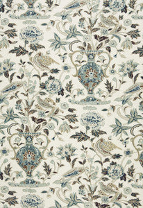 Schumacher Fabric Camberwell Vase Print Mineral 174551