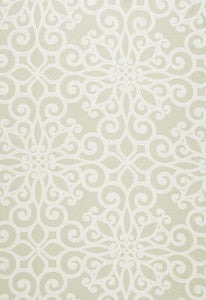 Schumacher Fabric Rosegate Embroidered Print Flax 174561