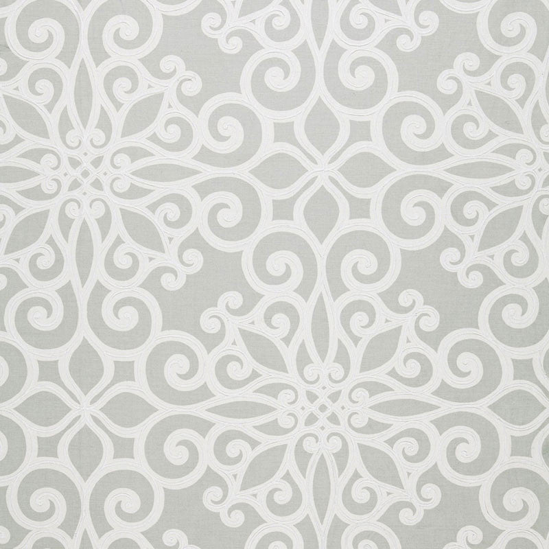 Rosegate Embroidered Print Pumice 174562 by Schumacher Designer Fabric CLASSIC PRINTS See Sample INDIA LIGHT DUTY </p><p>Repeat: Horizontal: 27" (69CM) and Vertical: 26" (66CM) 54" WIDE (137CM) - Swanky Fabrics -