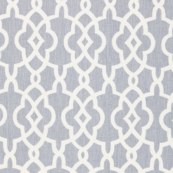 Summer Palace Fret Wisteria 174592 by Schumacher Designer Fabric CLASSIC PRINTS See Sample CHINA MEDIUM DUTY </p><p>Repeat: Horizontal: 27" (69CM) and Vertical: 8" (20CM) 54" WIDE (137CM) - Swanky Fabrics -