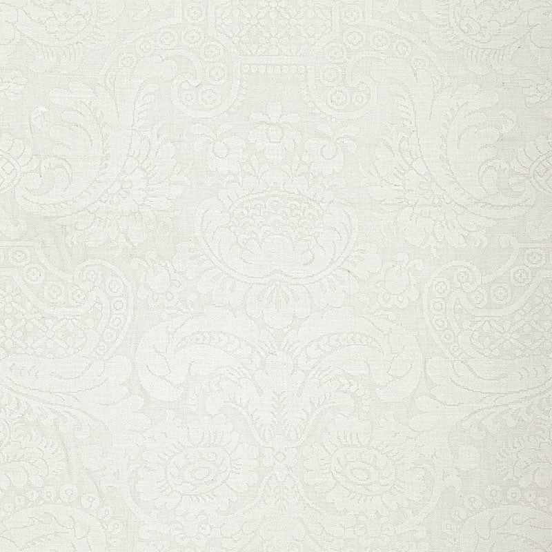 Padova Damask Natural Ivory 174600 by Schumacher Designer Fabric CLASSIC PRINTS See Sample INDIA LIGHT DUTY </p><p>Repeat: Horizontal: 26" (66CM) and Vertical: 25 1/4" (64CM) 52" WIDE (132CM) - Swanky Fabrics -