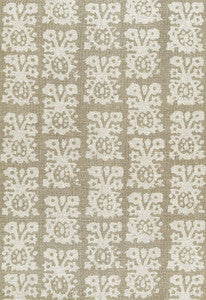 Schumacher Fabric Jakarta Linen Print Greige 174631