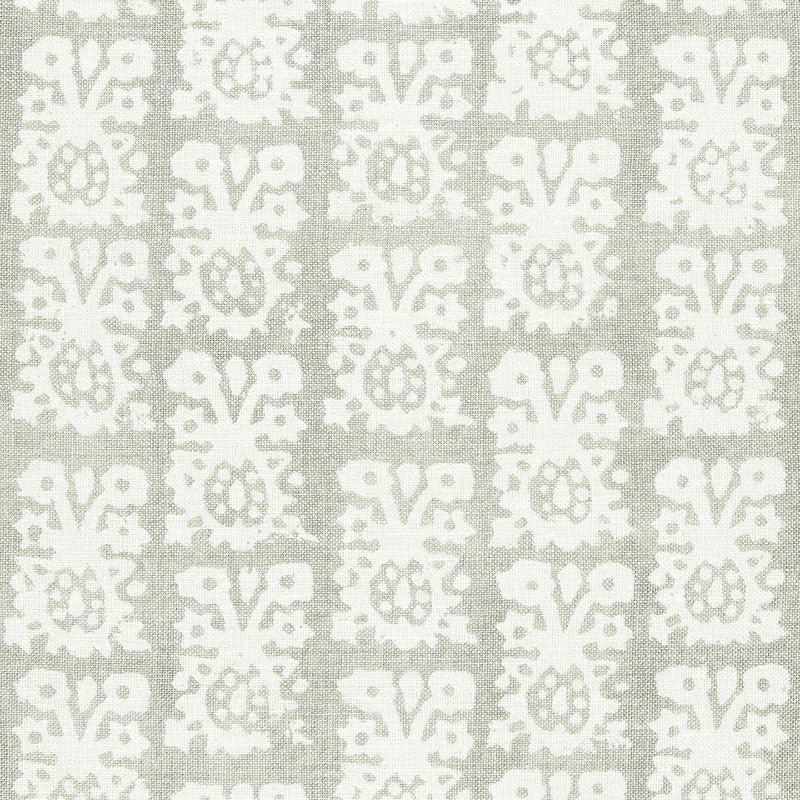 Jakarta Linen Print Slate 174632 by Schumacher Designer Fabric AU NATUREL See Sample THAILAND - </p><p>Repeat: Horizontal: 26 1/2" (67CM) and Vertical: 23 1/2" (60CM) 53" WIDE (135CM) - Swanky Fabrics -
