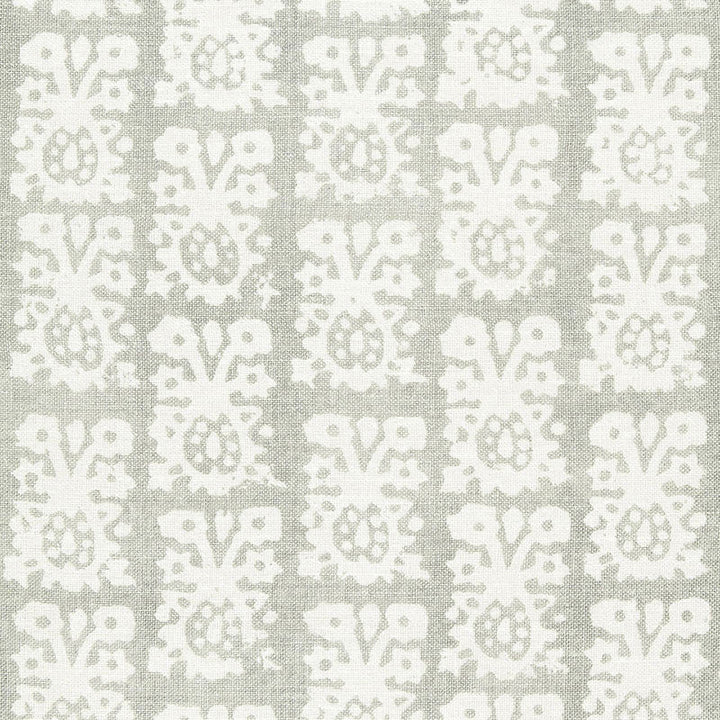Jakarta Linen Print Slate 174632 by Schumacher Designer Fabric AU NATUREL See Sample THAILAND - </p><p>Repeat: Horizontal: 26 1/2" (67CM) and Vertical: 23 1/2" (60CM) 53" WIDE (135CM) - Swanky Fabrics -