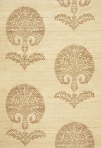Schumacher Fabric Ottoman Flower Candlelight 174651