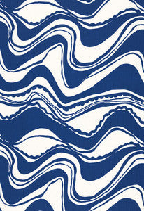 Schumacher Fabric Carmel Coastline Print Surf 174690