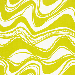 Schumacher Fabric Carmel Coastline Print Sulfur 174692