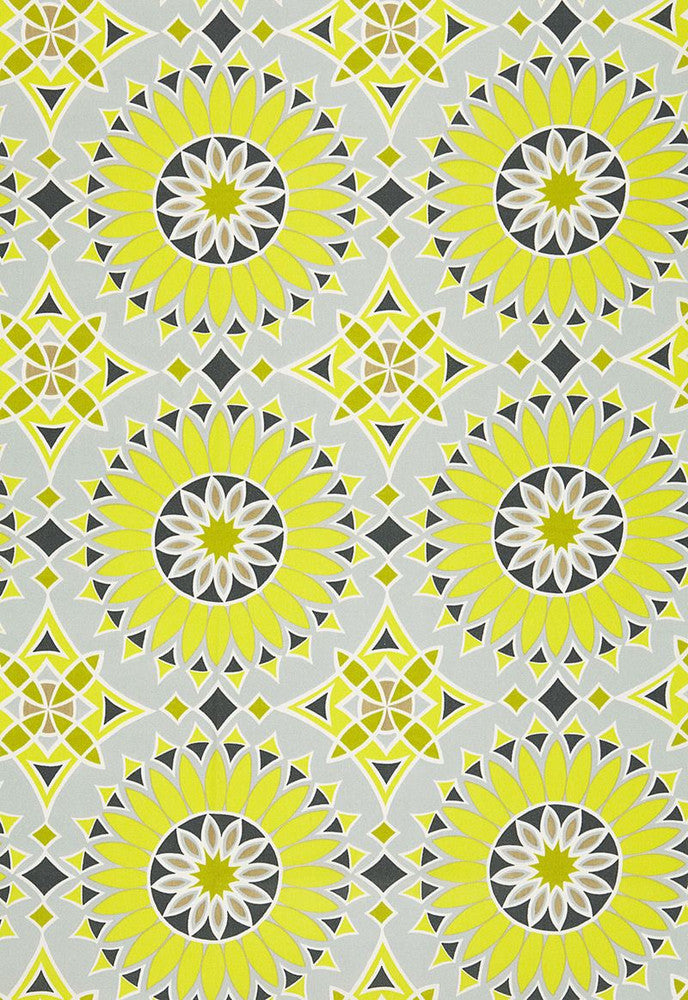 Soleil L.A. Print Driftwood 174731 by Schumacher Designer Fabric Trina-Turk 100% Acrylic - Horizontal: 13.5 and Vertical: 13.5 54 - Swanky Fabrics -