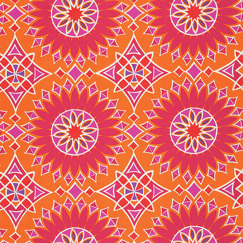 Soleil L.A. Print Sunset 174732 by Schumacher Designer Fabric TRINA TURK ACRYLIC 100% UNITED STATES OF AMERICA </p><p>Repeat: Horizontal: 13 1/2" (34CM) and Vertical: 13 1/2" (34CM) 54 - Swanky Fabrics -