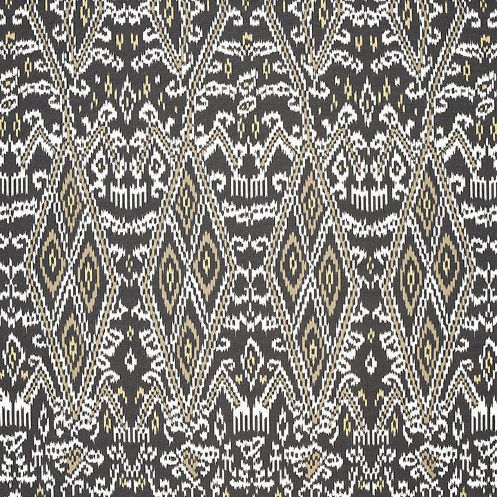 Maya Ikat Print Ash 174750 by Schumacher Designer Fabric AU NATUREL COTTON 100% ITALY </p><p>Repeat: Horizontal: 13 1/4" (34CM) and Vertical: 34 3/4" (88CM) 53 - Swanky Fabrics -