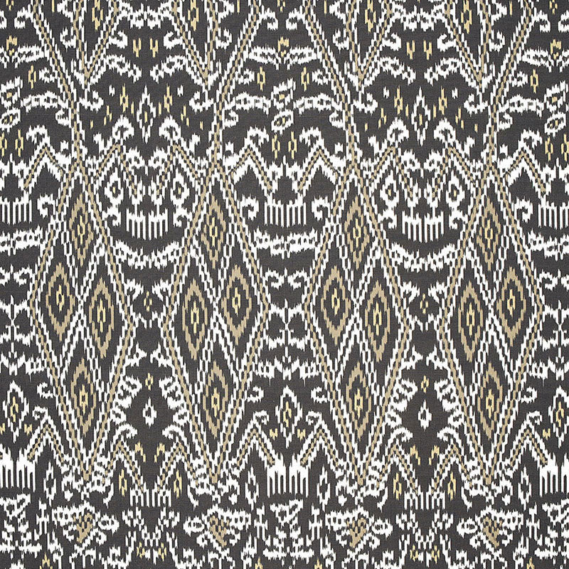 Maya Ikat Print Ash 174750 by Schumacher Fabric Schumacher Fabric Maya Ikat Print Ash 174750Fabric COTTON 100% ITALY </p><p>Repeat: H: HORZ. 13 1/4" (34CM) , V: VERT. 34 3/4" (88CM) 53 - Fabric Carolina -