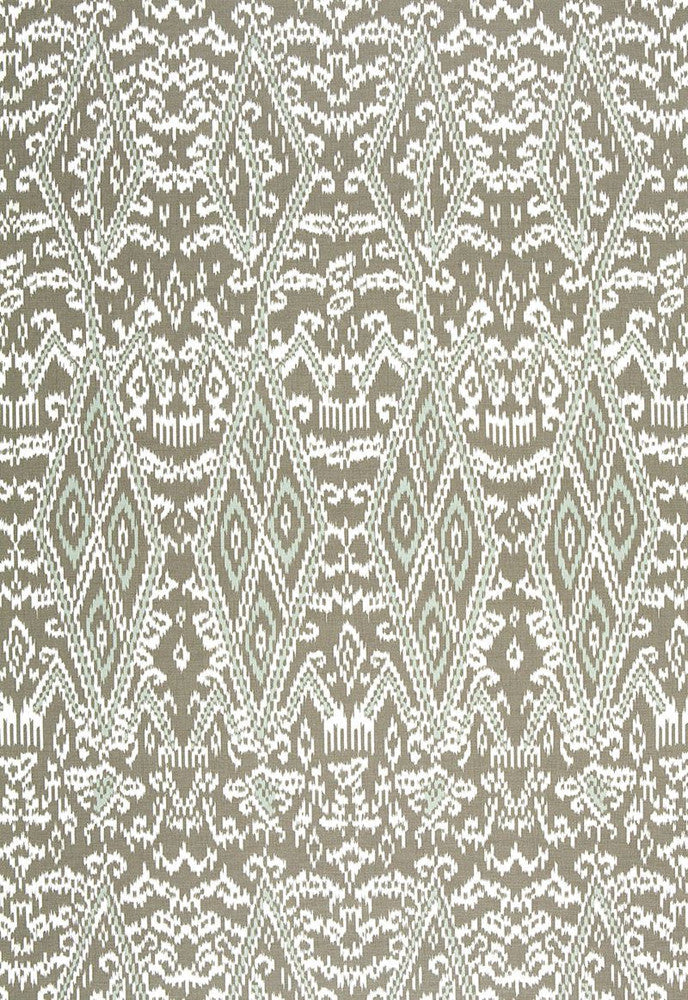 Maya Ikat Print Greige 174751 by Schumacher Designer Fabric Au-Naturel 100% Cotton - Horizontal: 13.25 and Vertical: 34.75 53 - Swanky Fabrics -