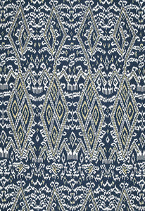 Schumacher Fabric Maya Ikat Print Indigo 174752