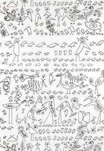 Schumacher Fabric Aviary Black On White 174770