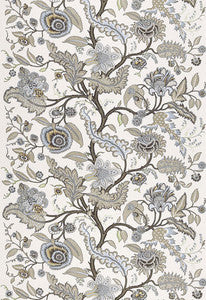 Schumacher Fabric Sinhala Linen Print Stone 174813