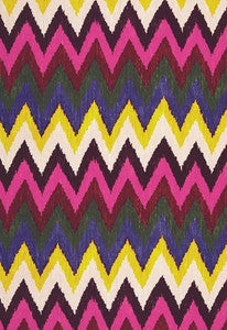 Schumacher Fabric Adras Ikat Print Jewel 174820