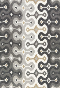Schumacher Fabric Darya Ikat Stone 174833