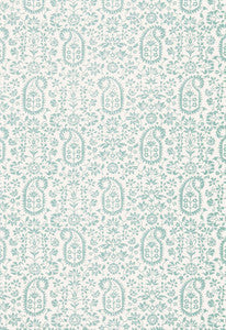 Schumacher Fabric Kalika Paisley Print Aquamarine 174862