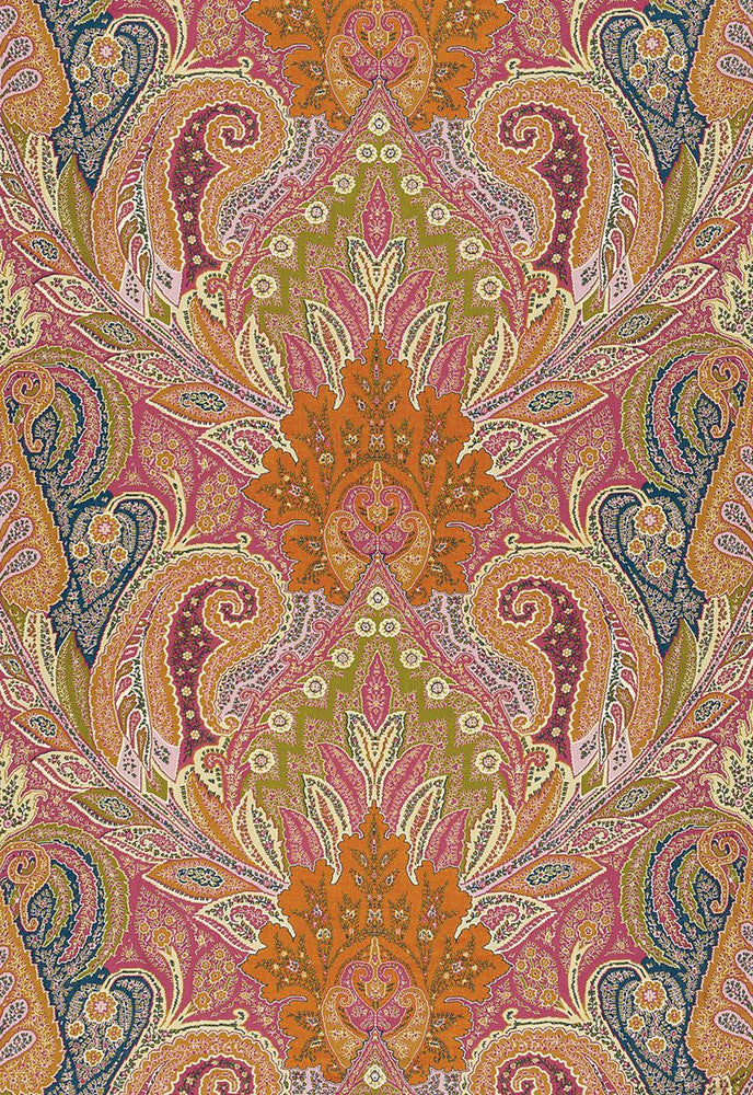 Cambay Paisley Print Sandalwood 174880 by Schumacher Designer Fabric COLLECTION-NAME-TBA-174880 100% Linen - Horizontal: 54.5 and Vertical: 33.75 54.5 - Swanky Fabrics -