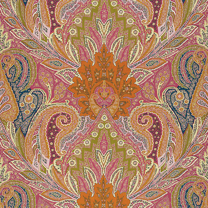 Cambay Paisley Print Sandalwood 174880 by Schumacher Designer Fabric CLASSIC PRINTS See Sample UNITED KINGDOM HEAVY DUTY </p><p>Repeat: Horizontal: 54 1/2" (138CM) and Vertical: 33 3/4" (86CM) 54 1/2" WIDE (138CM) - Swanky Fabrics -