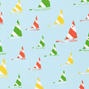 Schumacher Fabric Sailboat Turquoise 174911