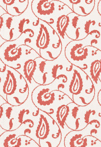 Schumacher Fabric Malacca Ikat Vine Watermelon 175010