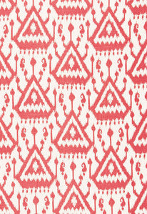 Schumacher Fabric Vientiane Ikat Coral 175020