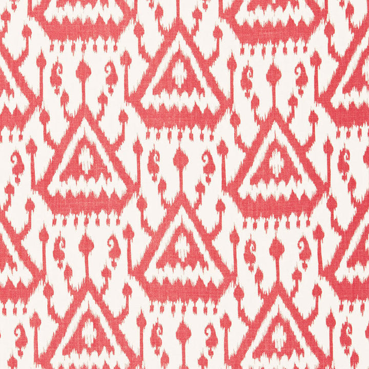 Vientiane Ikat Coral 175020 by Schumacher Designer Fabric PRINT HAPPY LINEN 100% UNITED KINGDOM </p><p>Repeat: Horizontal: 6 3/4" (17CM) and Vertical: 12 5/8" (32CM) 54 - Swanky Fabrics -