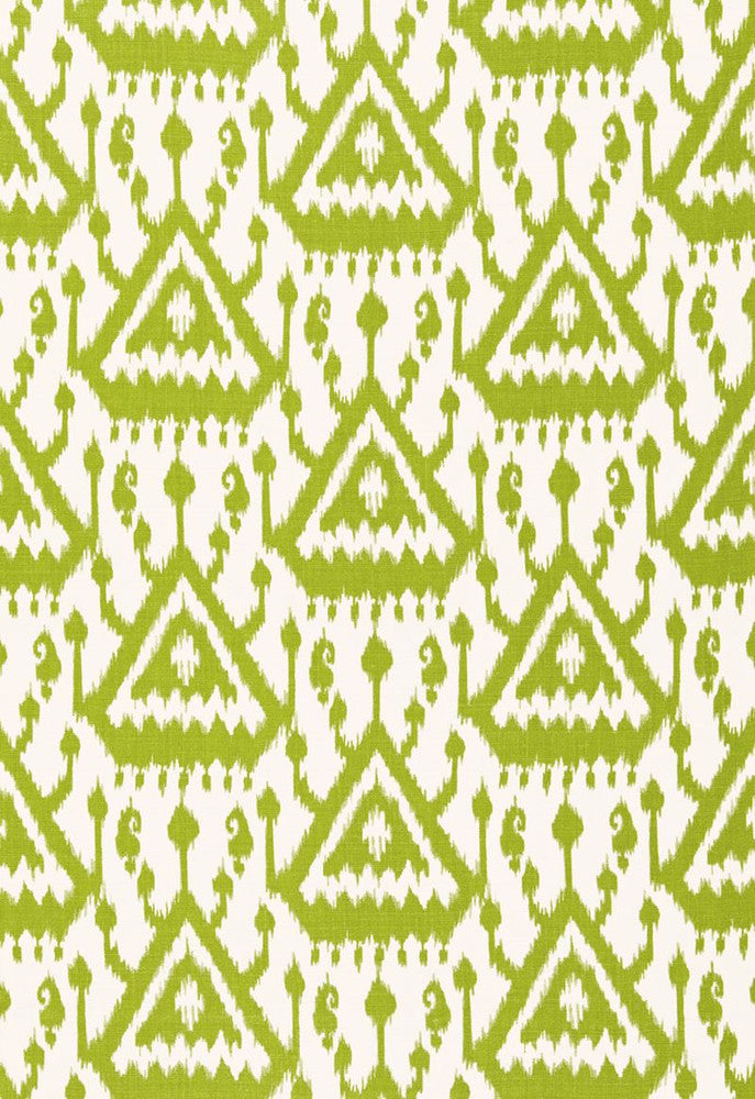 Vientiane Ikat Palm 175023 by Schumacher Designer Fabric Print-Happy 100% Linen - Horizontal: 6.75 and Vertical: 12.625 54 - Swanky Fabrics -