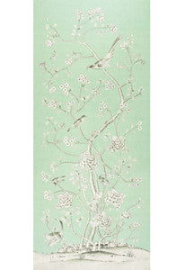 Schumacher Fabric Chinois Palais Aquamarine 175043