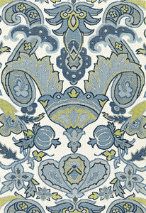 Schumacher Fabric Mataura Linen Print Aegean 175080