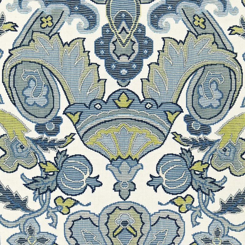 Mataura Linen Print Aegean 175080 by Schumacher Fabric Schumacher Fabric Mataura Linen Print Aegean 175080Fabric LINEN 100% FRANCE </p><p>Repeat: H: HORZ. 26 3/4" (68CM) , V: VERT. 35 7/8" (91CM) 53.5 - Fabric Carolina -